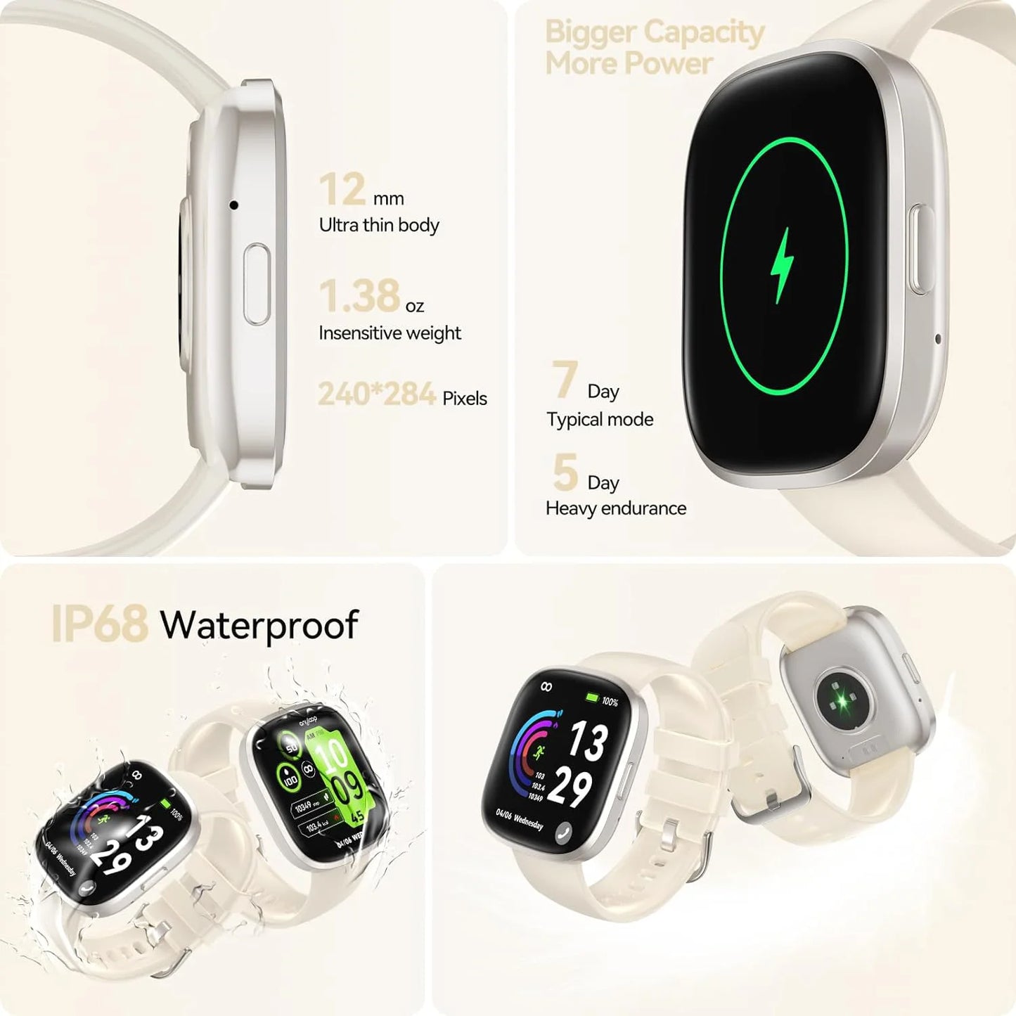 Smart Watches for Men Women Sleep Tracking 46mm Fitness Watch - The Great Earth Store