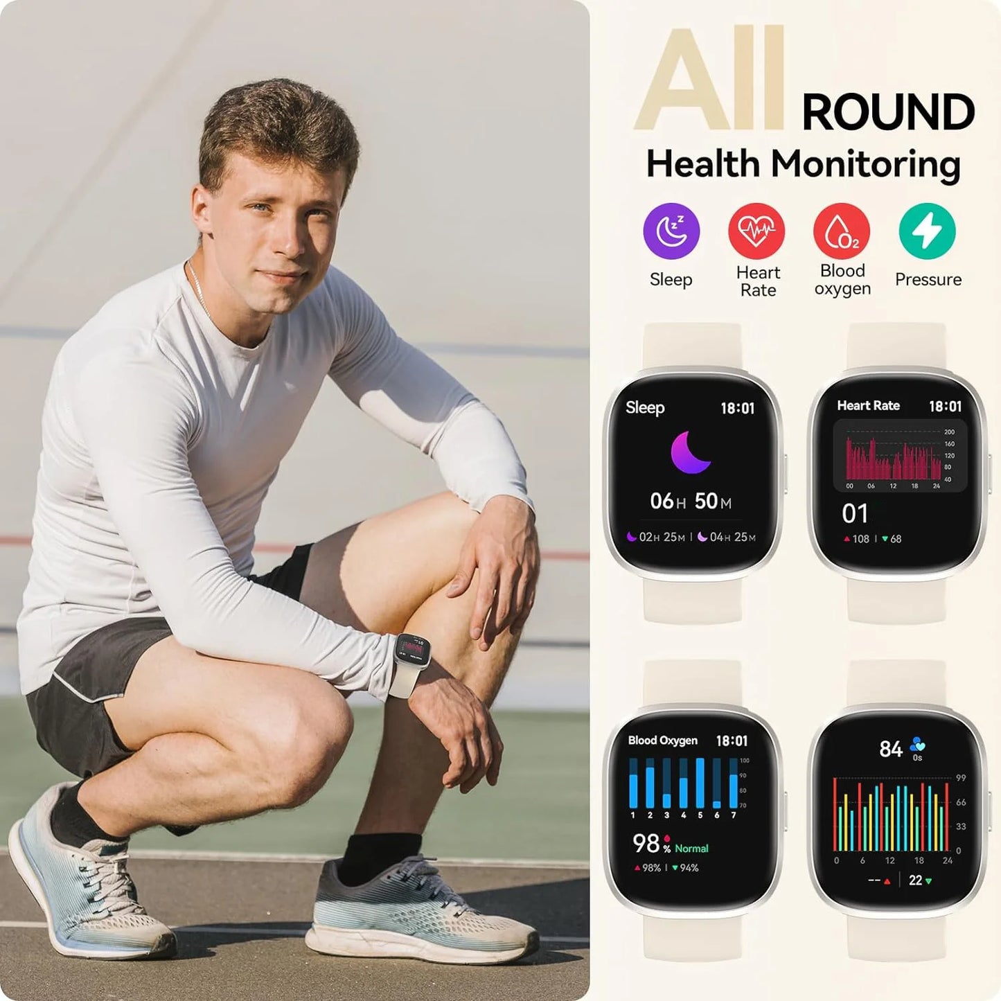 Smart Watches for Men Women Sleep Tracking 46mm Fitness Watch - The Great Earth Store