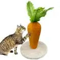 Carrot Cat Scratching Post with Toy Faux Fur and Sisal Post - The Great Earth Store