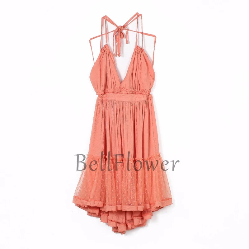 Summer Halter Boho Dress 2025 VERGOODR Women Beach Gown - The Great Earth Store