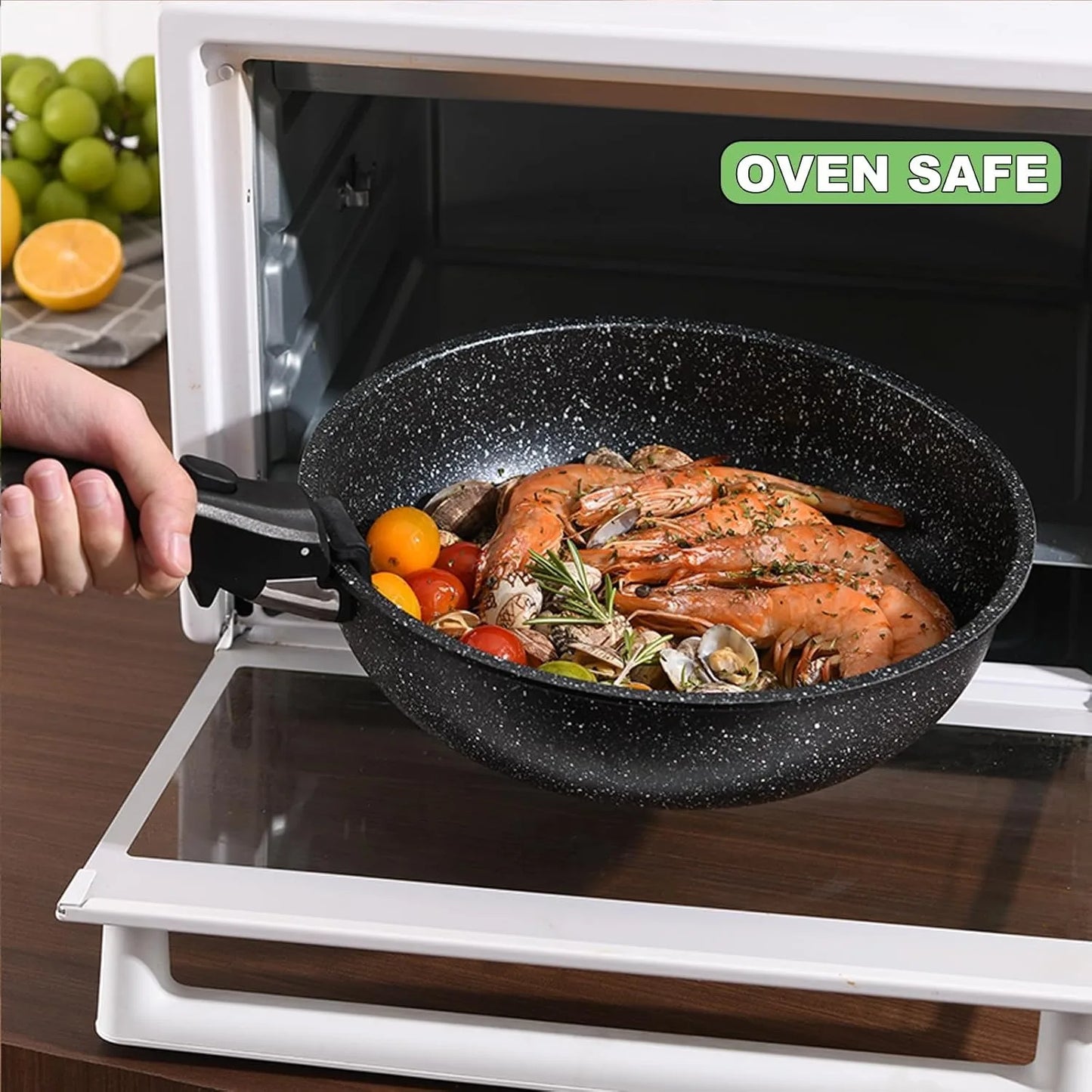 Pots and Pans Set Nonstick Detachable Handle Cookware - The Great Earth Store