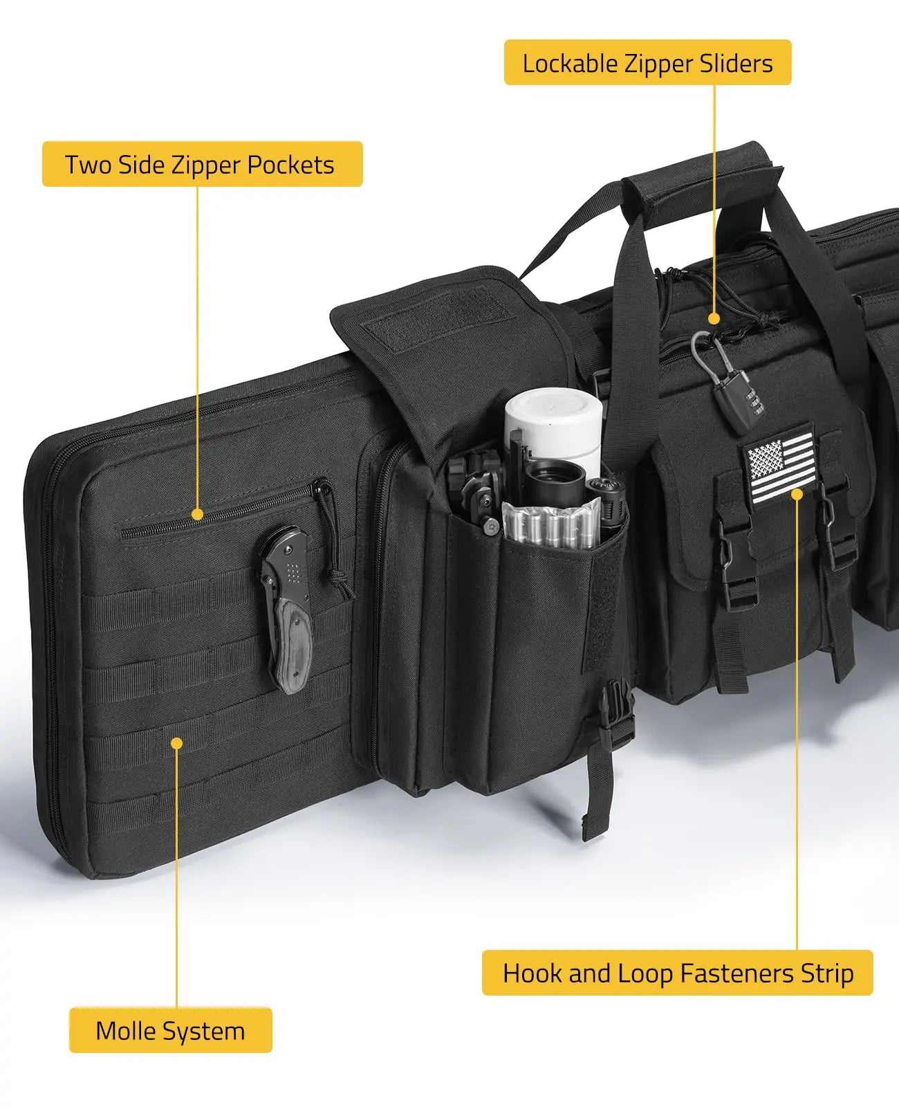 42 Double Soft Rifle Case Tactical Long Gun Bag Black