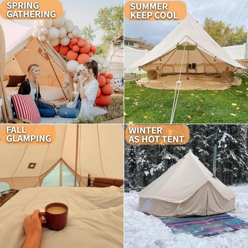 DANCHEL OUTDOOR B5PRO 4 Season Canvas Bell Tent for 6 - The Great Earth Store