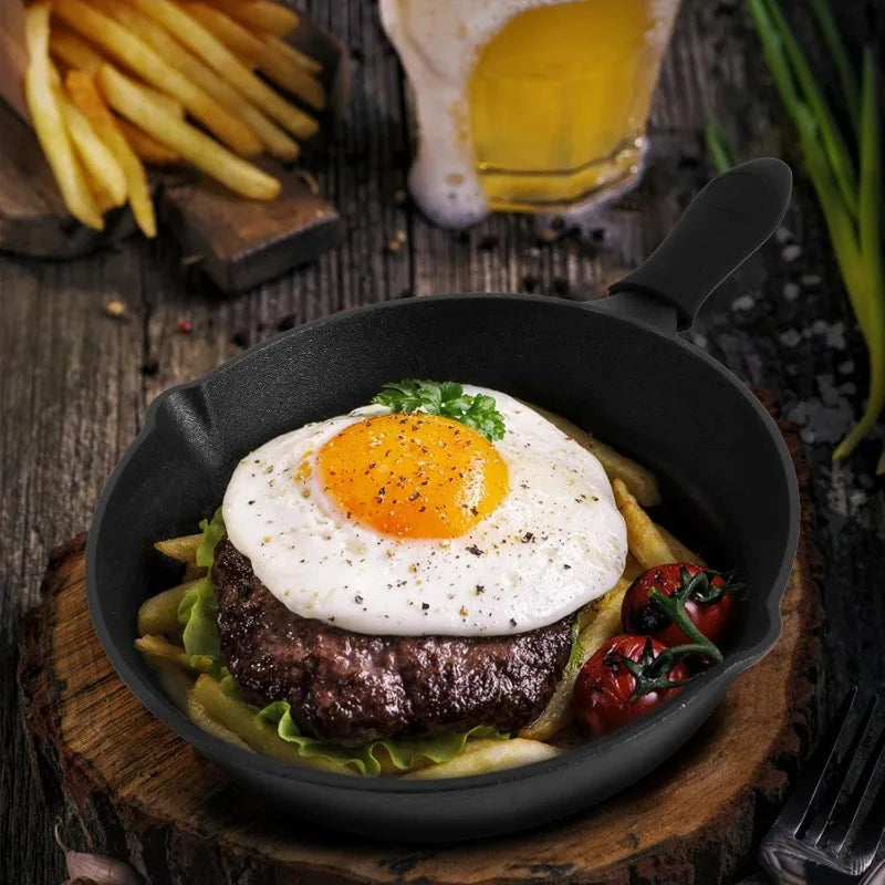 Pre-Seasoned Cast Iron Skillet 3 Piece Frying Pan Set - The Great Earth Store