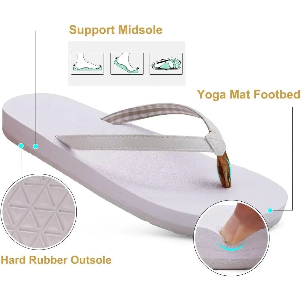 Womens Arch Support Flip Flops Comfortable Yoga Mat Sandals - The Great Earth Store