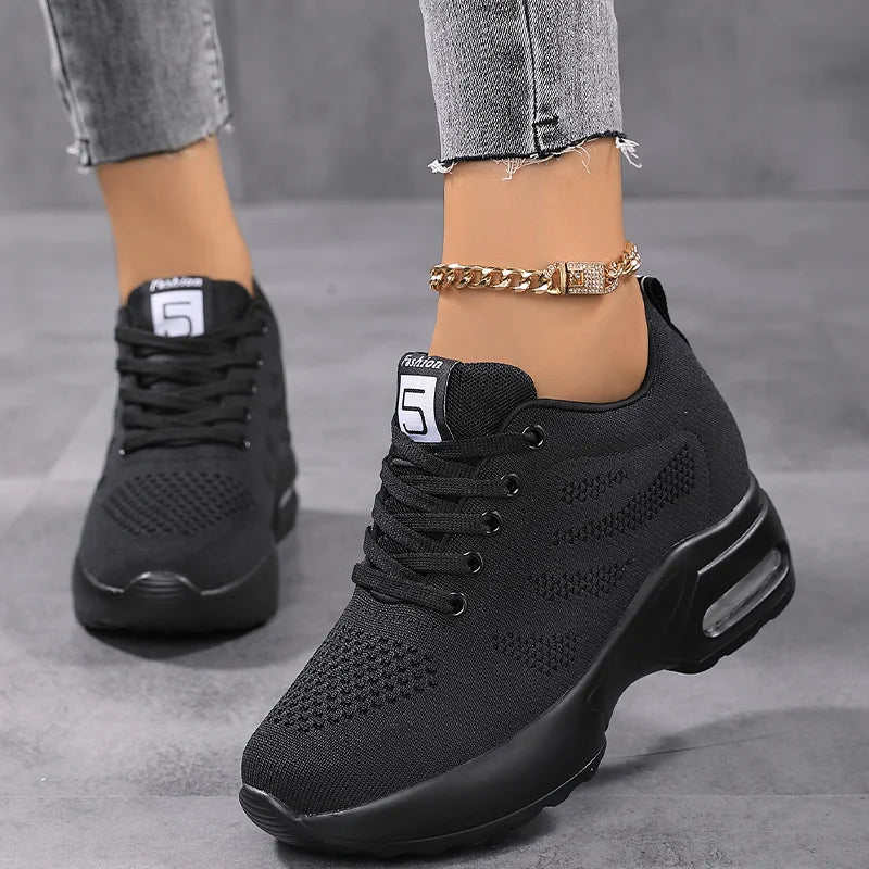Women Sport Shoes Air Cushion Sneakers Height Increase 36-42 - The Great Earth Store