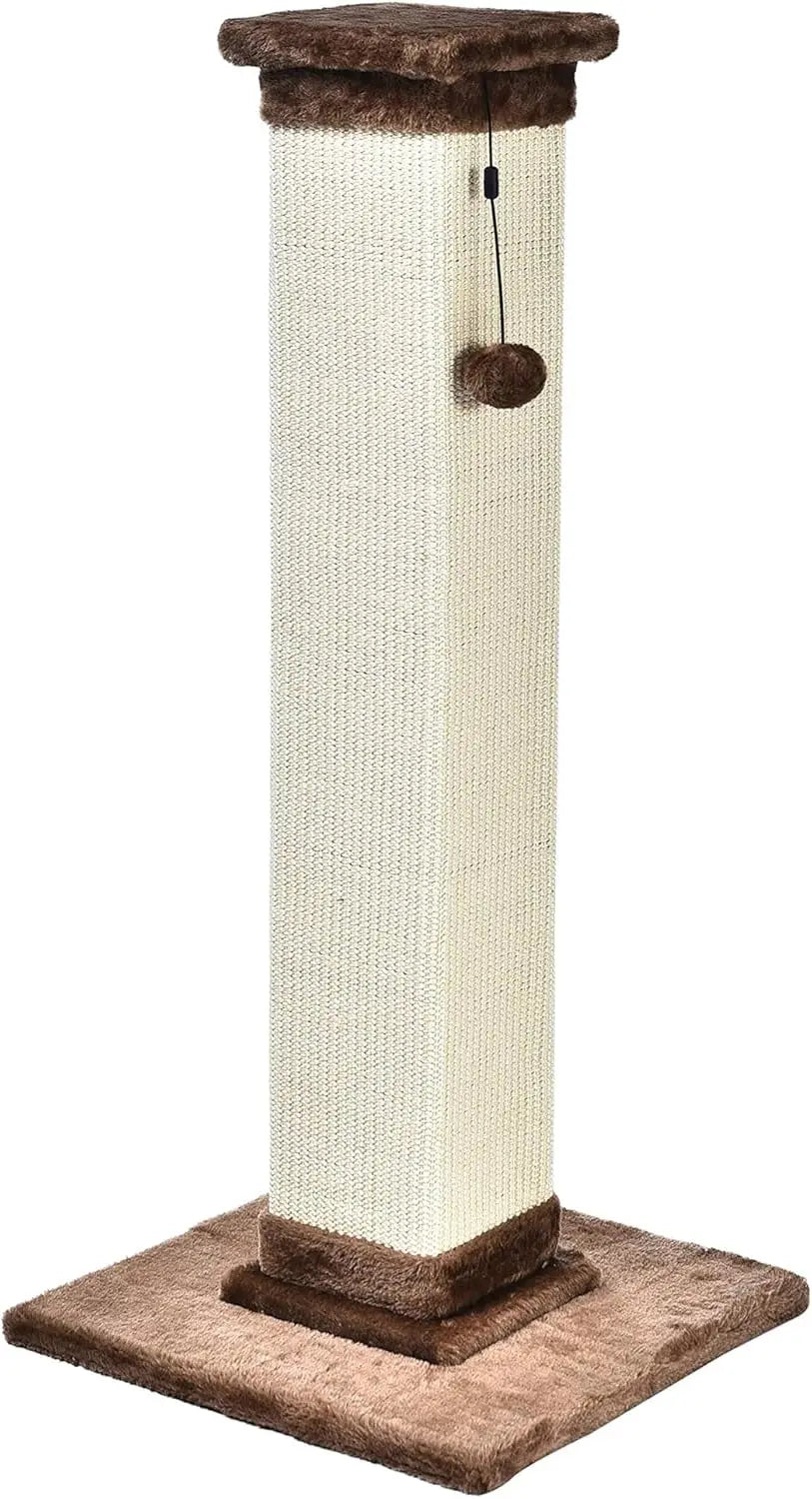 Indoor Tall Cat & Kittens Scratching Post Large Brown Carpet - The Great Earth Store