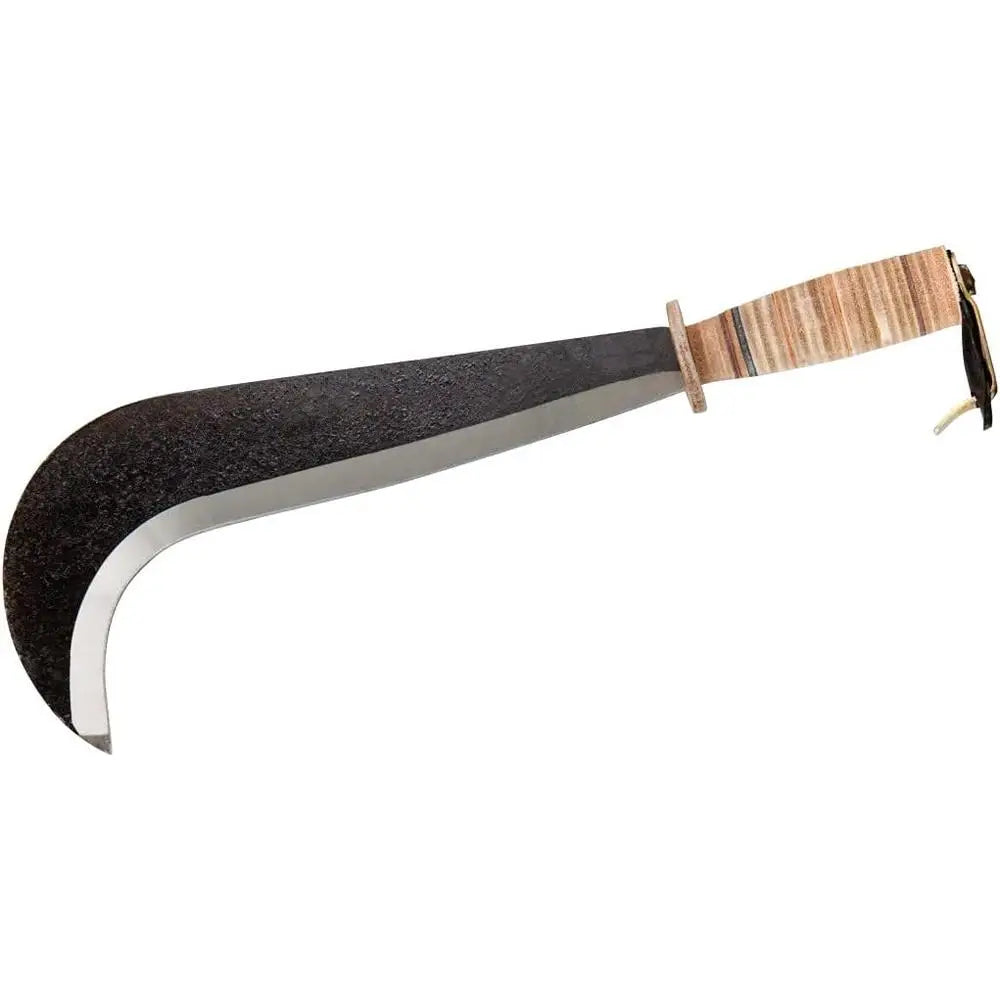 Hand Forged Billhook Machete Austrian Steel Alloy Blade Rugged Tool Leather Handle Classic Design - The Great Earth Store