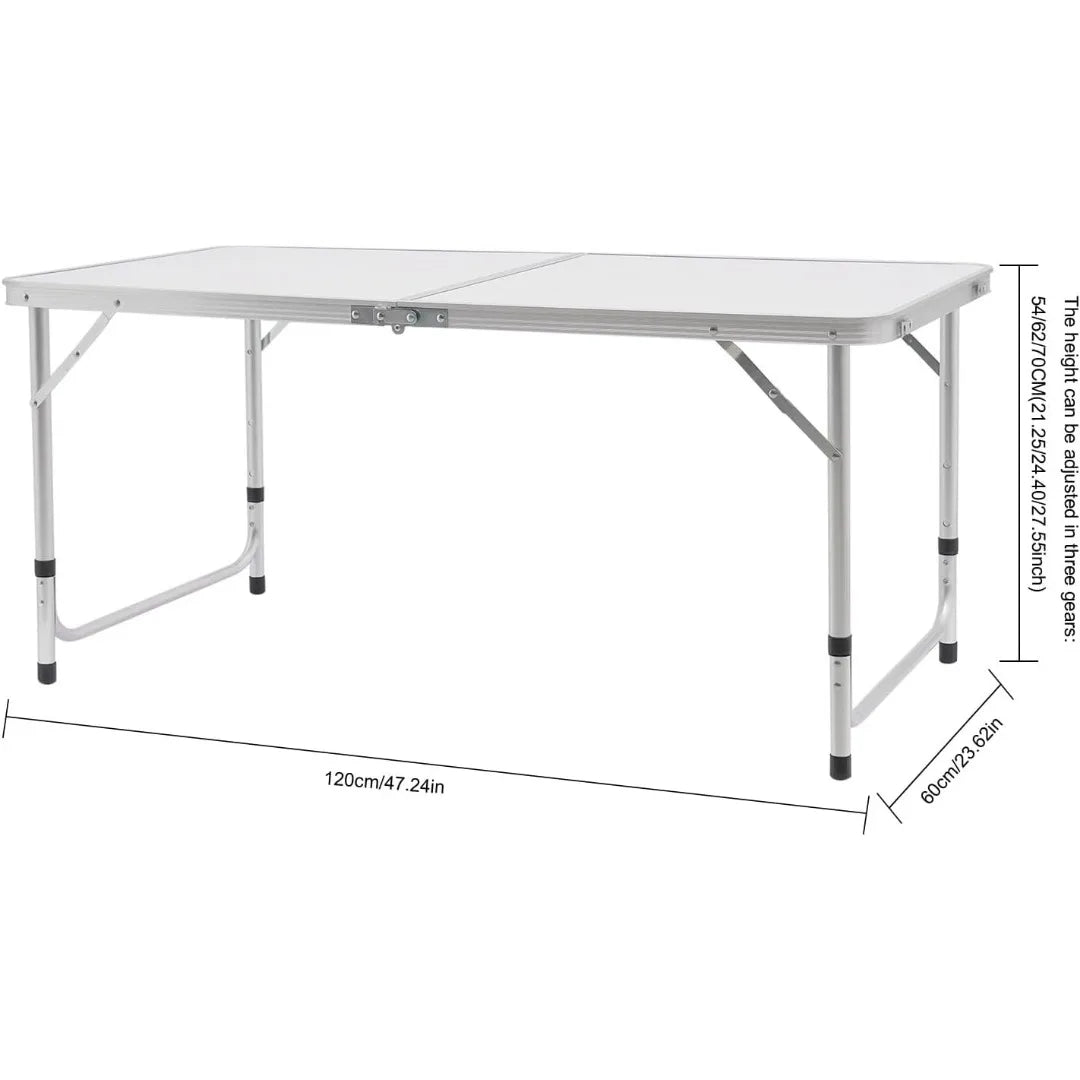 Portable Folding Table - Lightweight Camping Table - Adjustable Height - The Great Earth Store