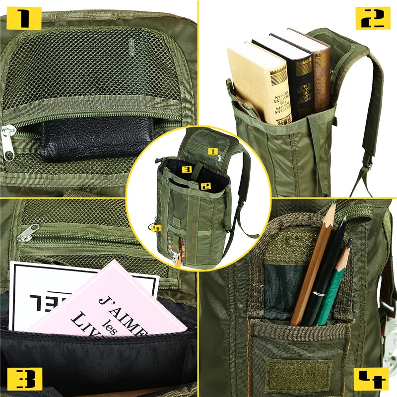 Durable All-Purpose Backpack Lightweight Carryall Parachute Bag