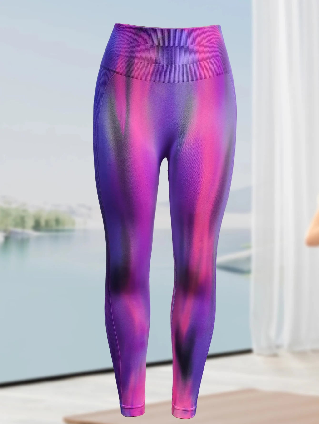 Women Yoga Pants Butt Lifting Workout Leggings High Waist Tie Dyed - The Great Earth Store