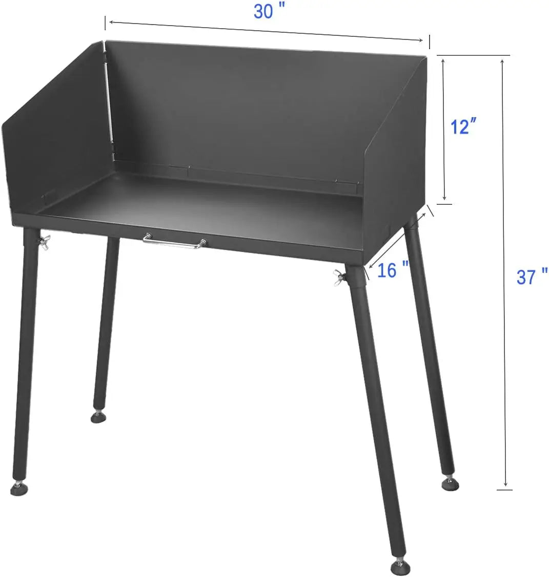 30 Inch Camp Cooking Table with Foldable Windscreen Legs - The Great Earth Store