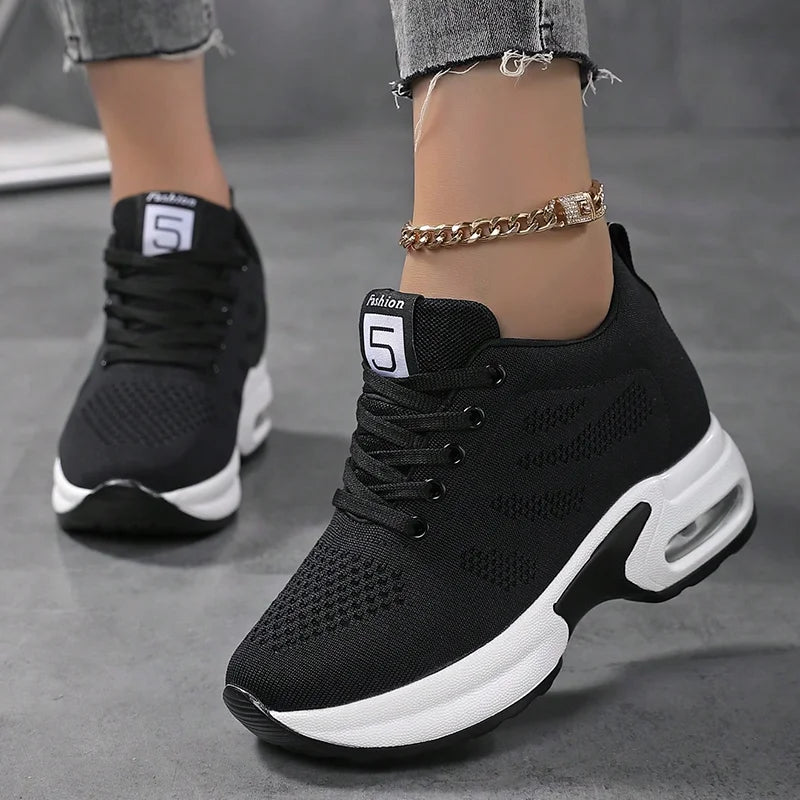 Women Sport Shoes Air Cushion Sneakers Height Increase 36-42 - The Great Earth Store