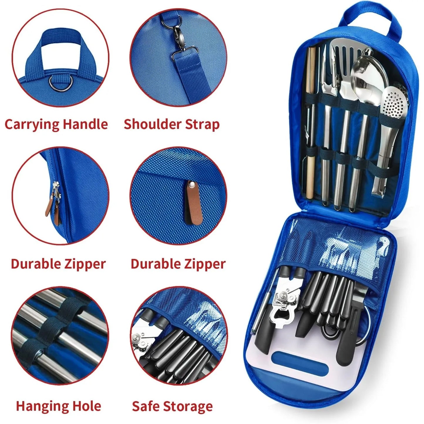 Portable Camping Kitchen Utensil Set - 27 Piece Cookware Kit - The Great Earth Store