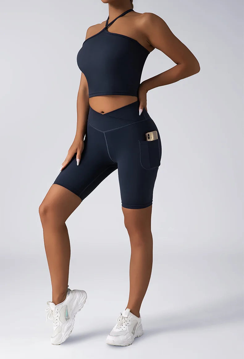 US Local Women's Seamless Solid Color Yoga Set Active Wear - The Great Earth Store
