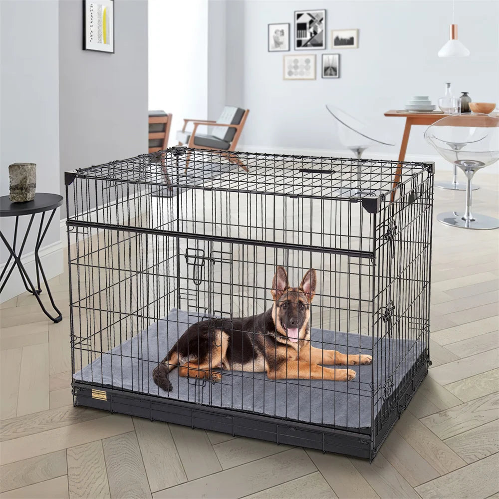 Large Orthopaedic Dog Bed Waterproof Cushion Pet Mattress 2 In 1 Crate Bed with Removable Washable Cover - The Great Earth Store