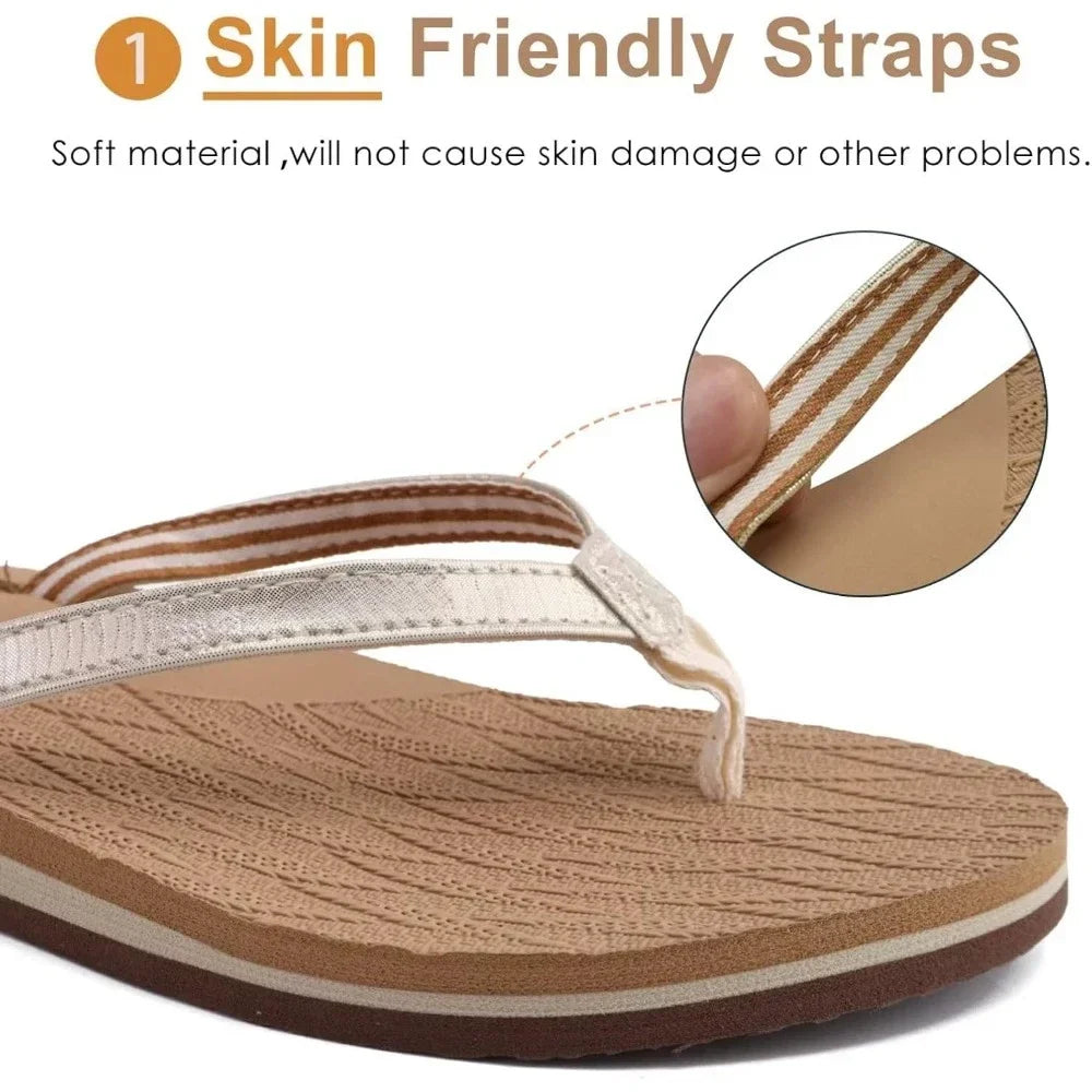 Womens Fashion Flip Flops Ladies Lightweight Summer Beach Sandals - The Great Earth Store