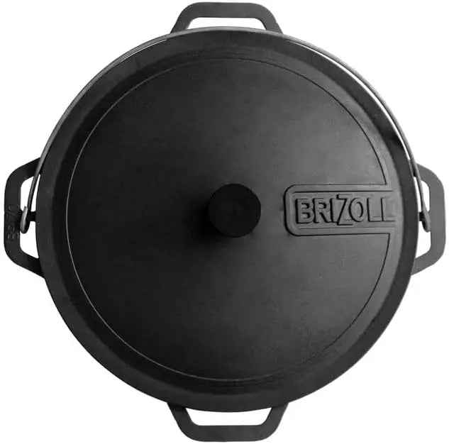 Iron Uzbek Kazan Dutch Oven Pot with Lid 10.5 qt Cooking - The Great Earth Store
