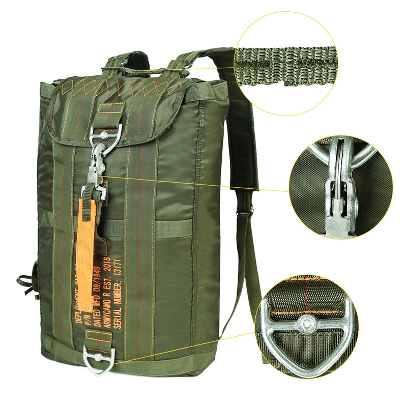 Durable All-Purpose Backpack Lightweight Carryall Parachute Bag