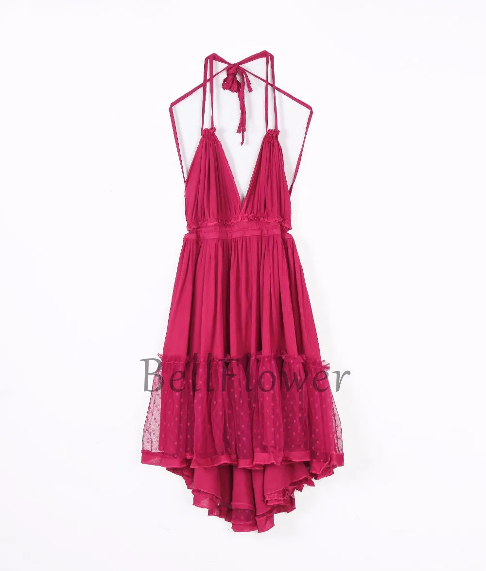 Summer Halter Boho Dress 2025 VERGOODR Women Beach Gown - The Great Earth Store
