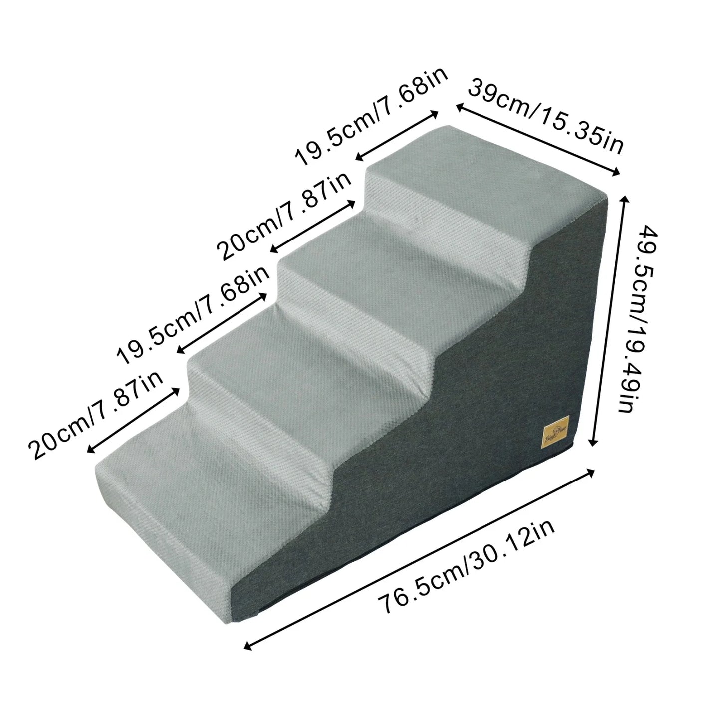 3/4 Steps High Density Foam Dog Stairs Ramps for Pets - The Great Earth Store