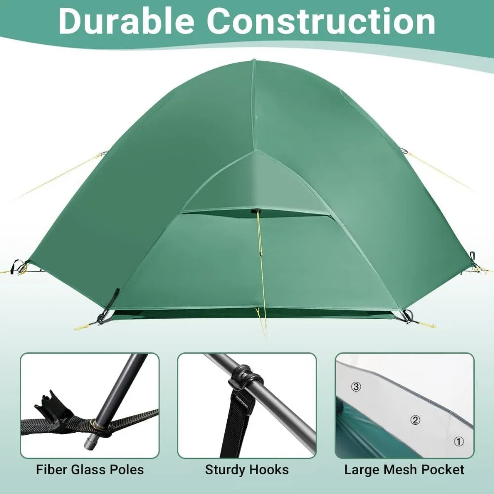 2-Person Lightweight Backpacking Tents, Ultralight Camping Tent - The Great Earth Store