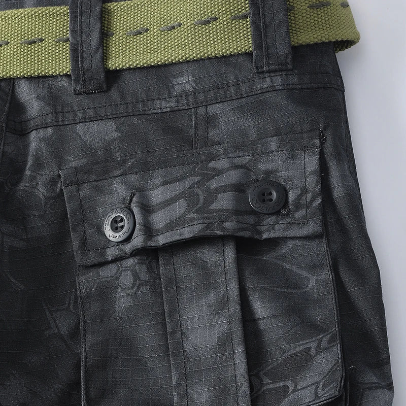 AKARMY Men's Wild Cargo Pants Camo Cotton Hiking Pants 8 Pockets - The Great Earth Store