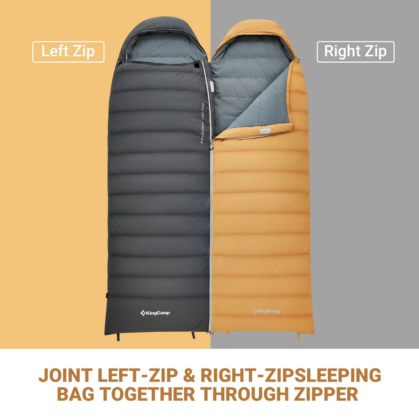 KingCamp Envelope Sleeping Bag Lightweight Camping Essentials - The Great Earth Store