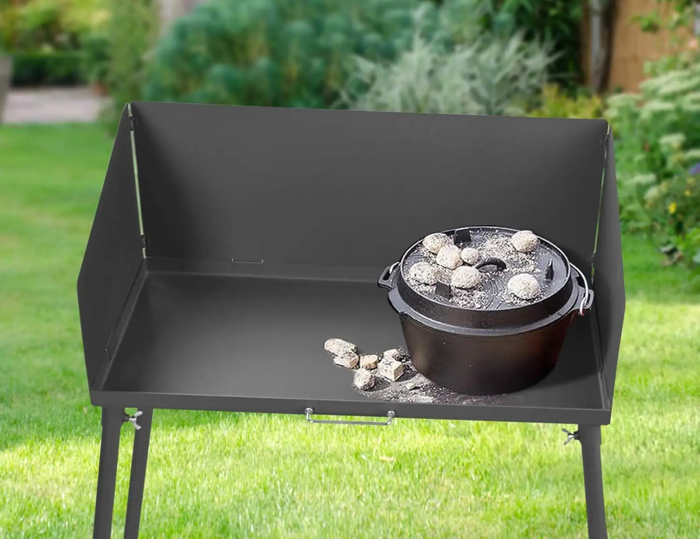 30 Inch Camp Cooking Table with Foldable Windscreen Legs - The Great Earth Store