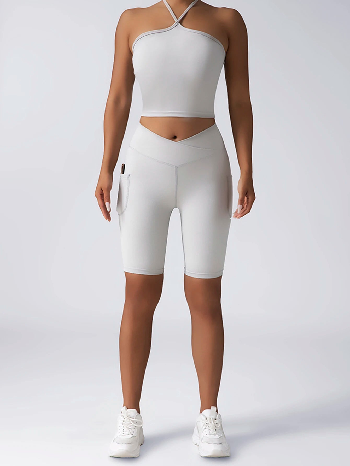 US Local Women's Seamless Solid Color Yoga Set Active Wear - The Great Earth Store