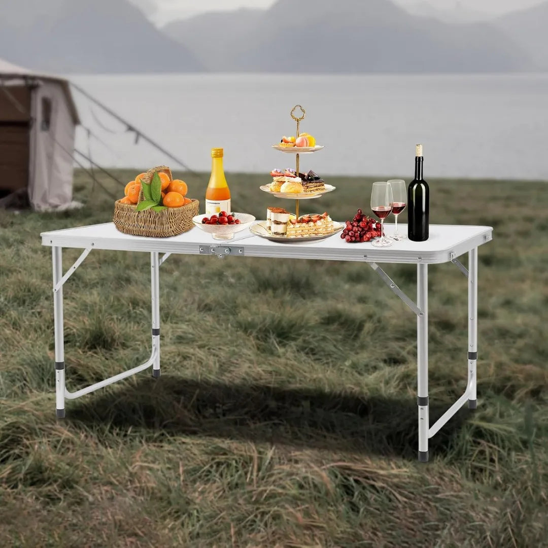 Portable Folding Table - Lightweight Camping Table - Adjustable Height - The Great Earth Store