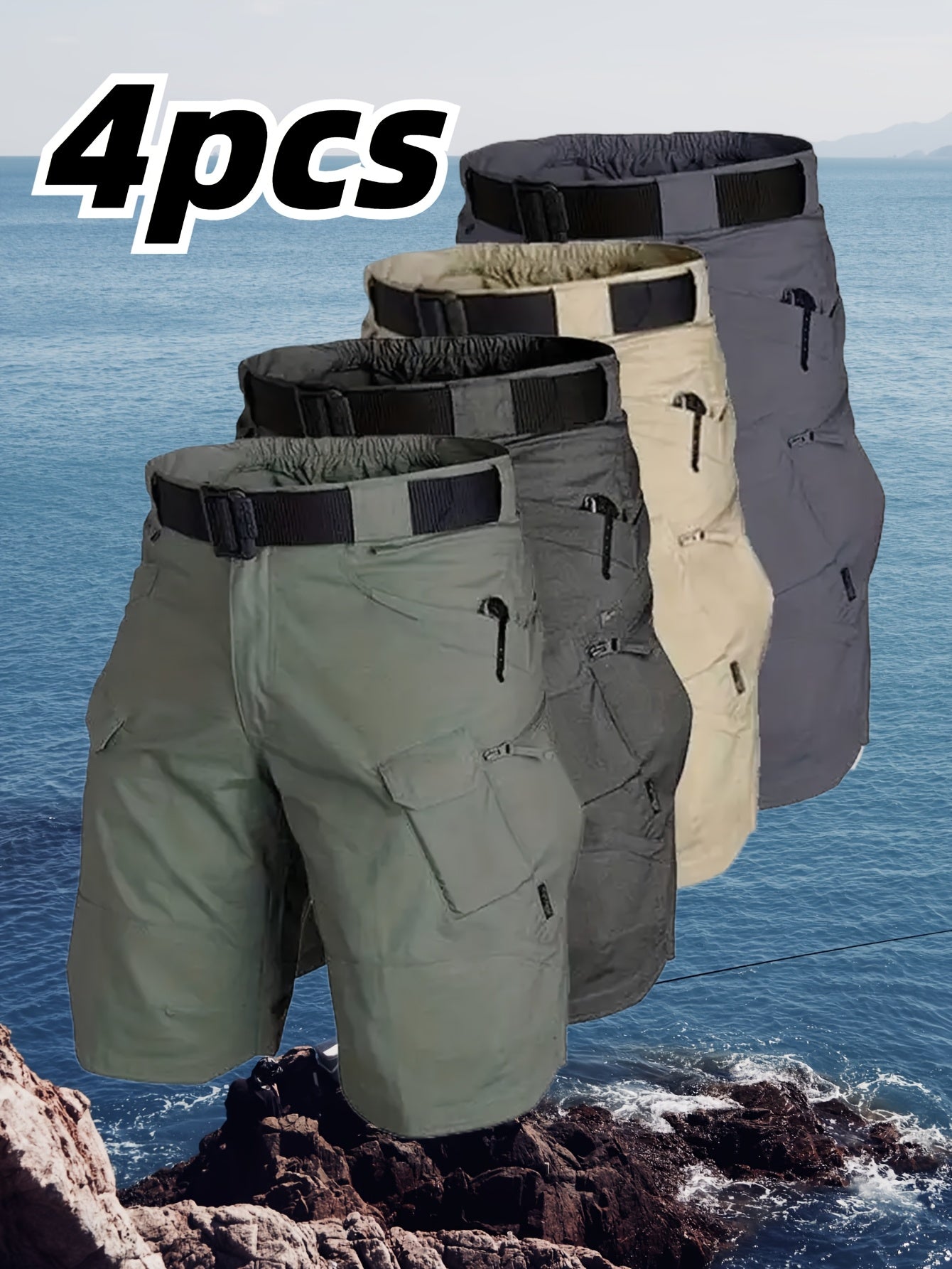 4 Pairs of Casual Shorts Quick to Dry and Breathable Sovtemp - The Great Earth Store