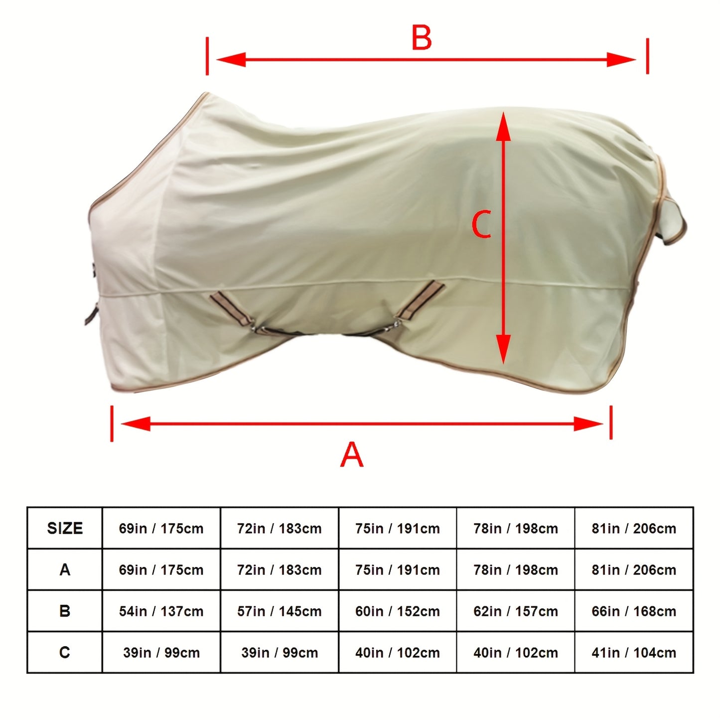 BARN & STABLE Breathable UV Protection Horse Fly Sheet
