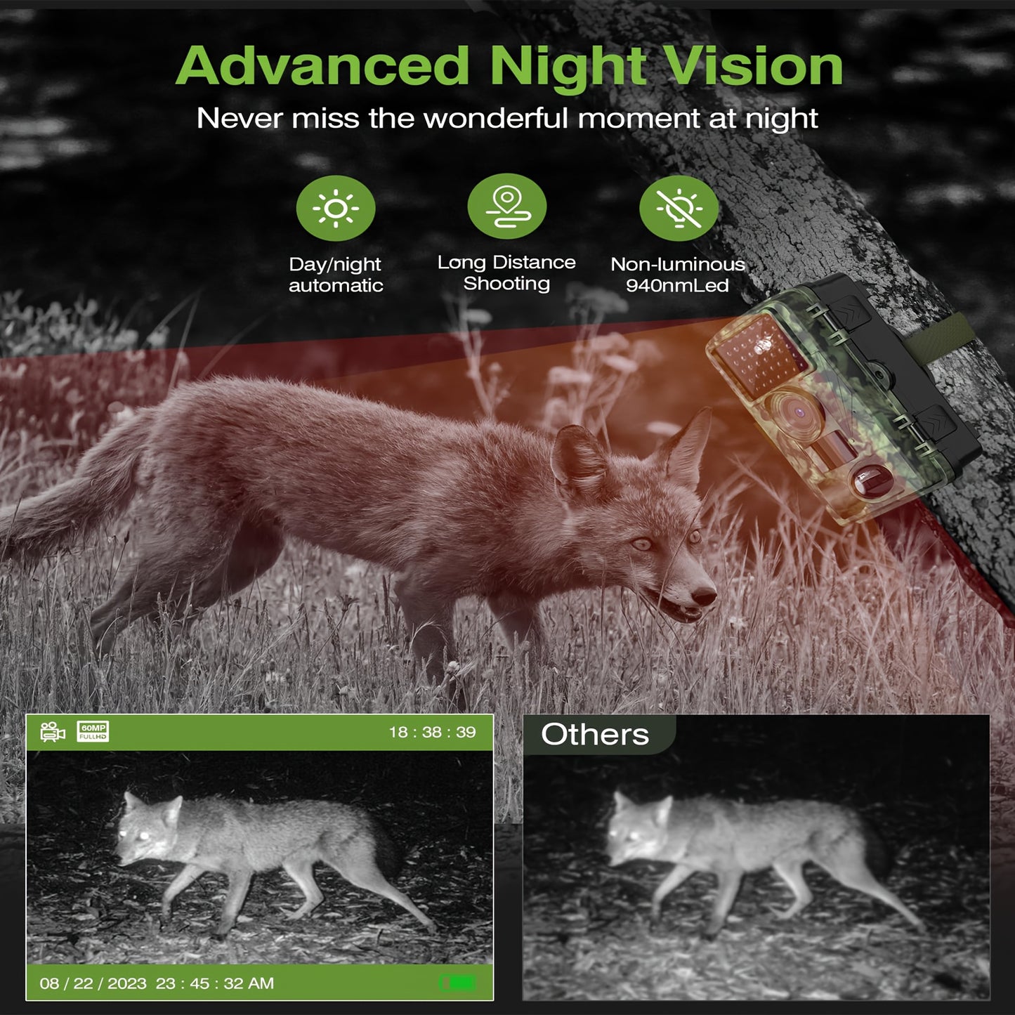 Trail Camera - 4K 48MP Game Camera for Wildlife Monitoring - The Great Earth Store