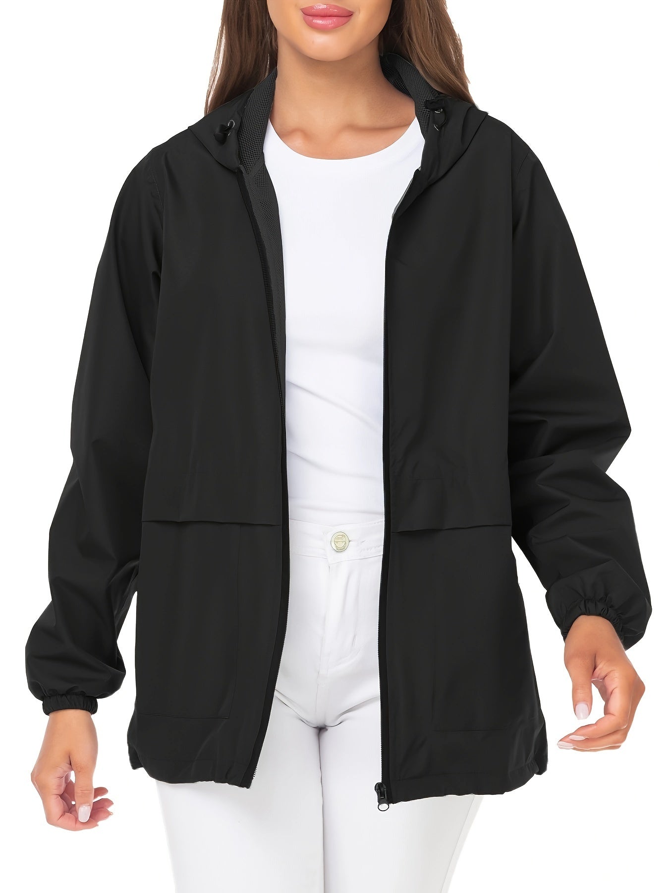 Lightweight Women Rain Jacket Breathable Packable Windbreaker - The Great Earth Store