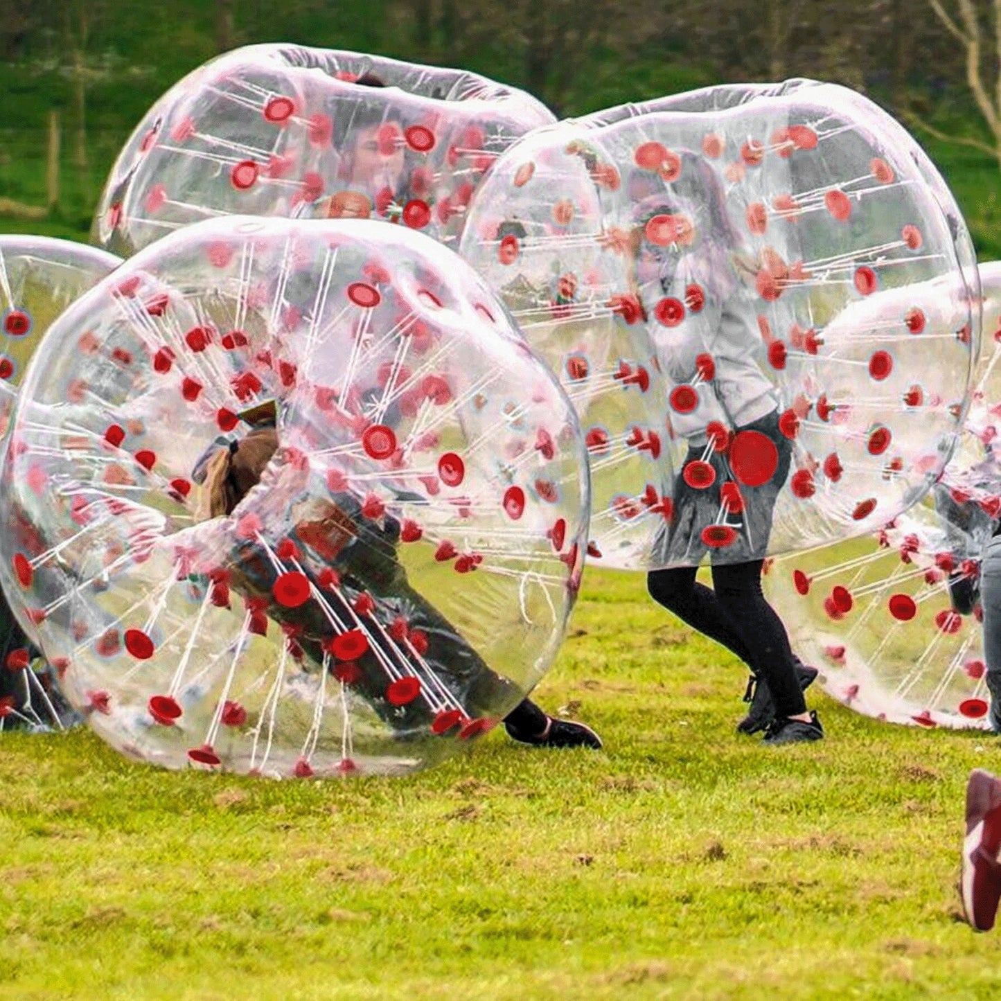 Inflatable Bumper Ball 5ft Bumper Bubble Ball Inflatable Body Zorb Ball for Adults Human Soccer Game Outdoor Activities - The Great Earth Store