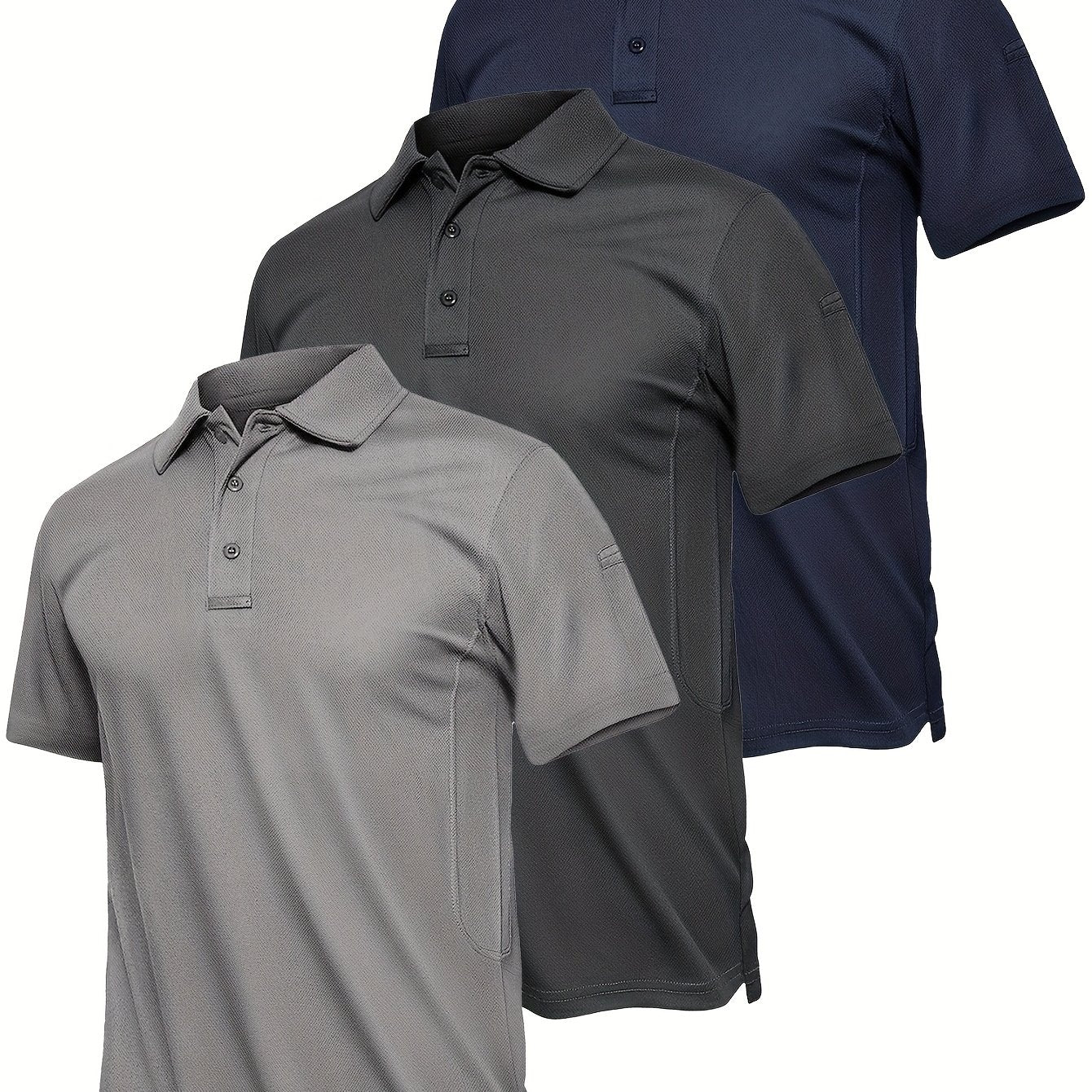 Moisture Wicking Golf Shirt 3pcs for Men Summer Wear - The Great Earth Store