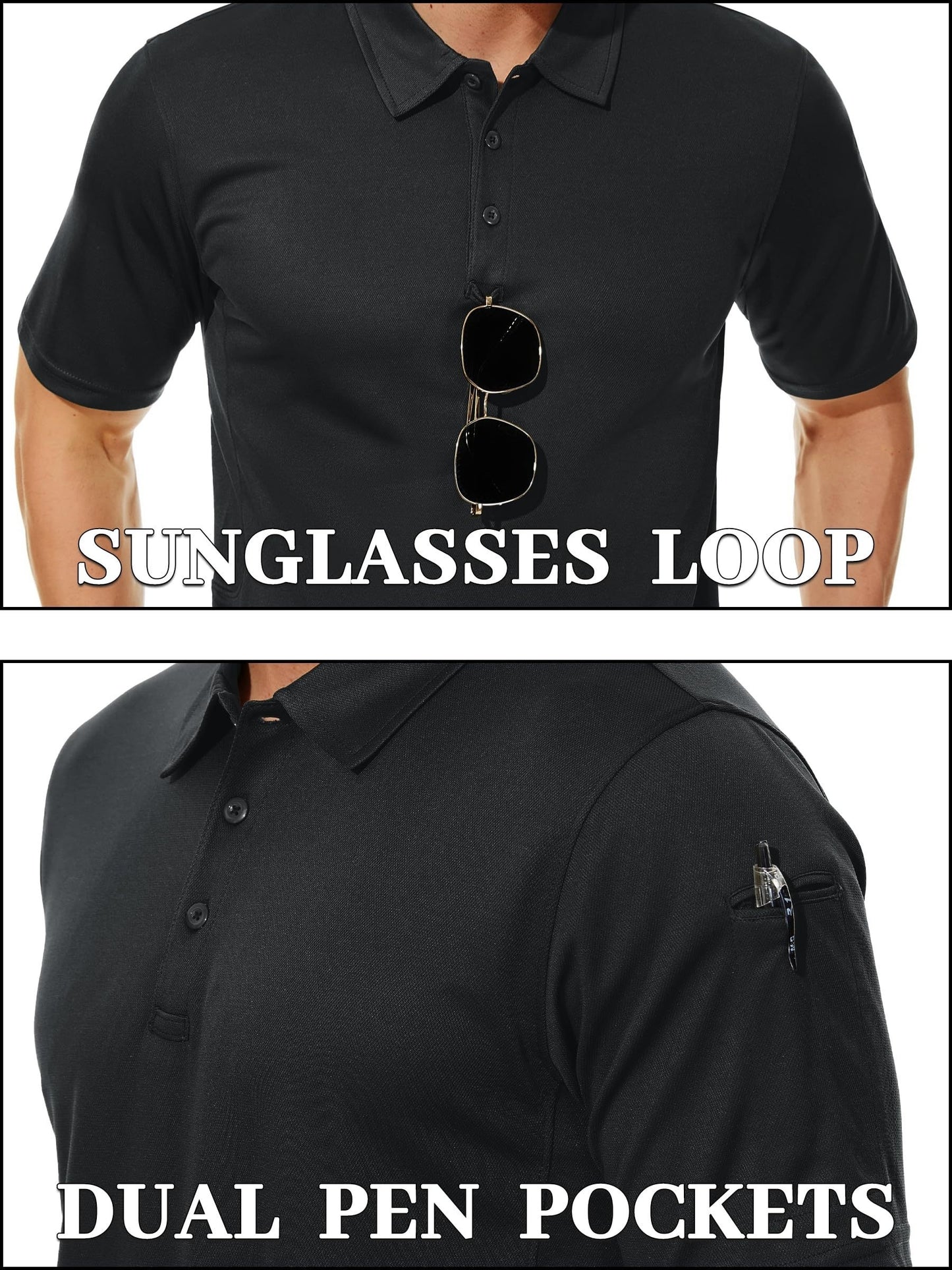 Moisture Wicking Golf Shirt 3pcs for Men Summer Wear - The Great Earth Store
