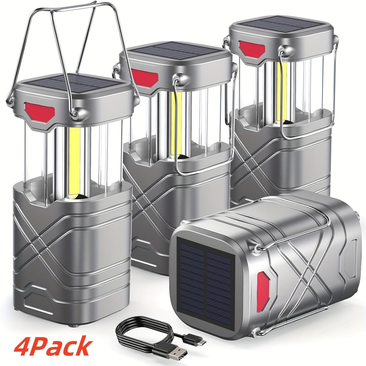 4/8 Pack Camping Lantern, Rechargeable LED Lanterns - The Great Earth Store