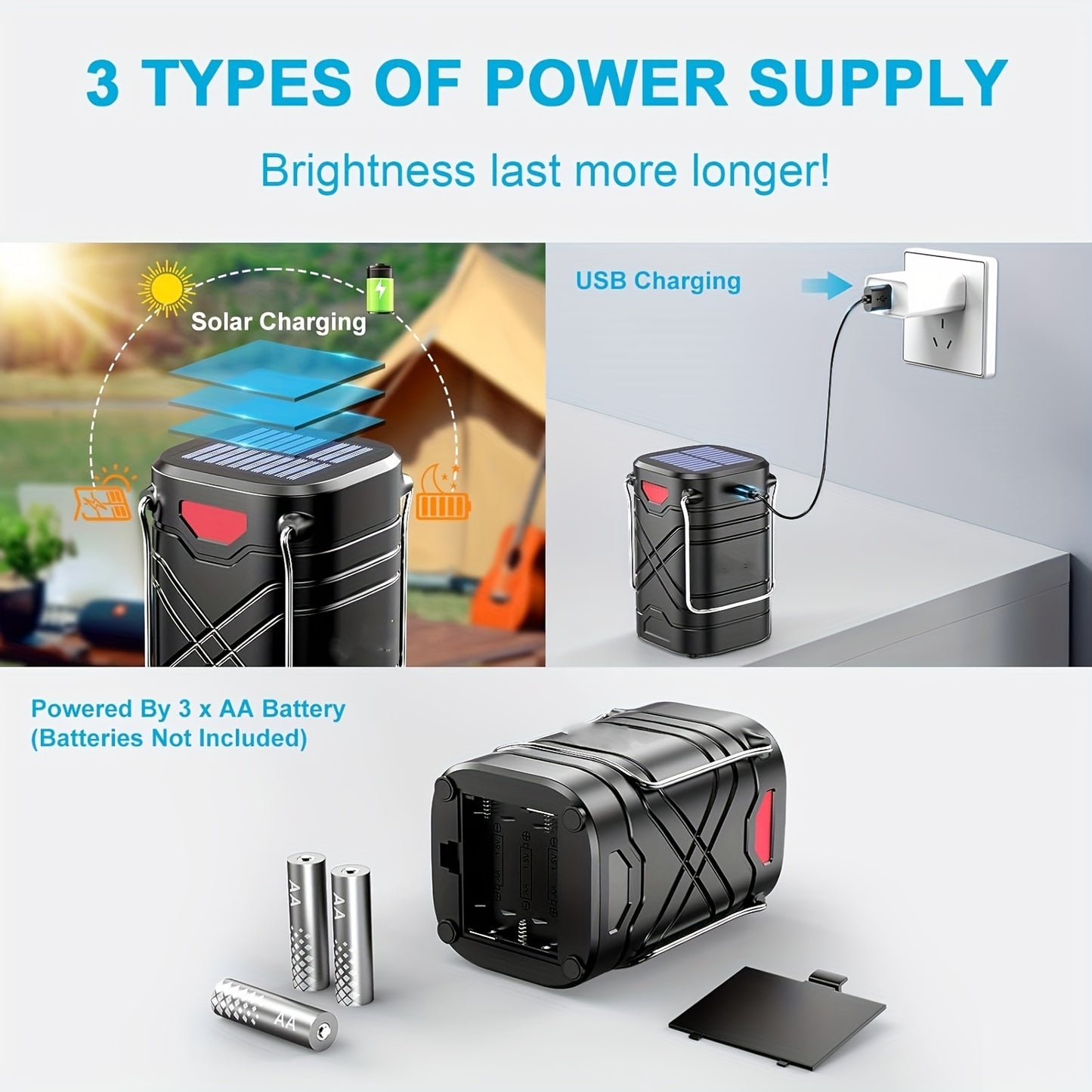 4/8 Pack Camping Lantern, Rechargeable LED Lanterns - The Great Earth Store