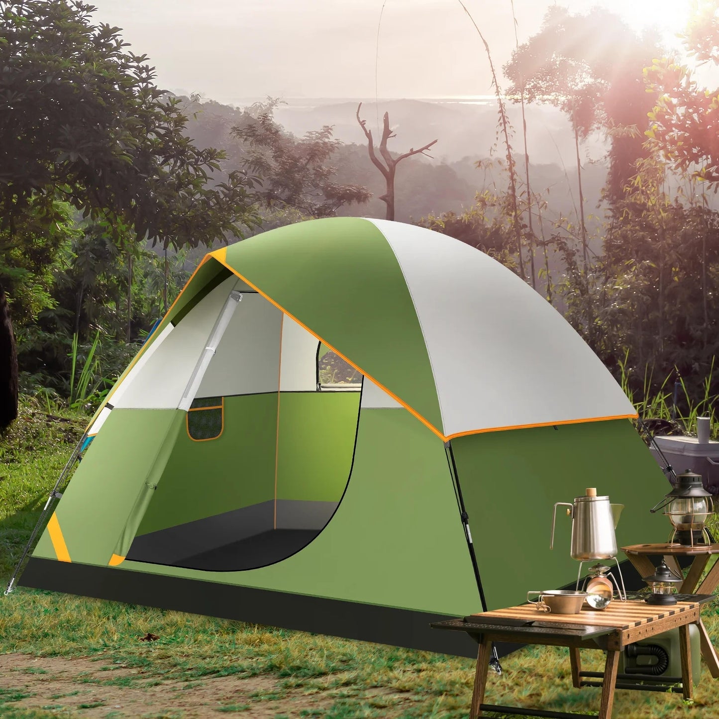 Sanopy 4 Person Easy to Set Up Waterproof Tent for Camping - The Great Earth Store