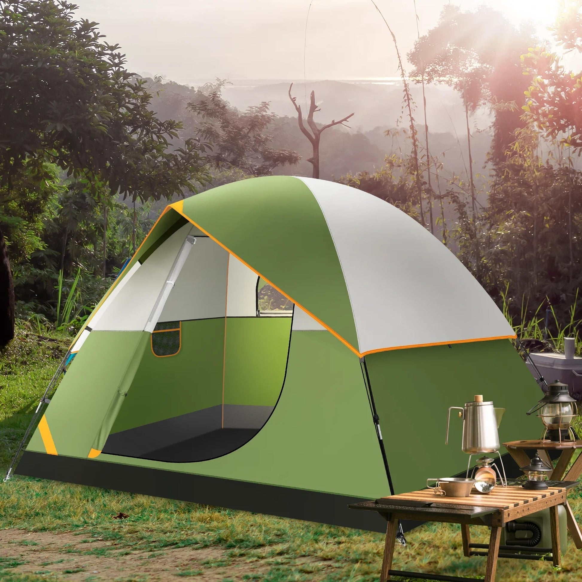 Sanopy 4 Person Easy to Set Up Waterproof Tent for Camping - The Great Earth Store