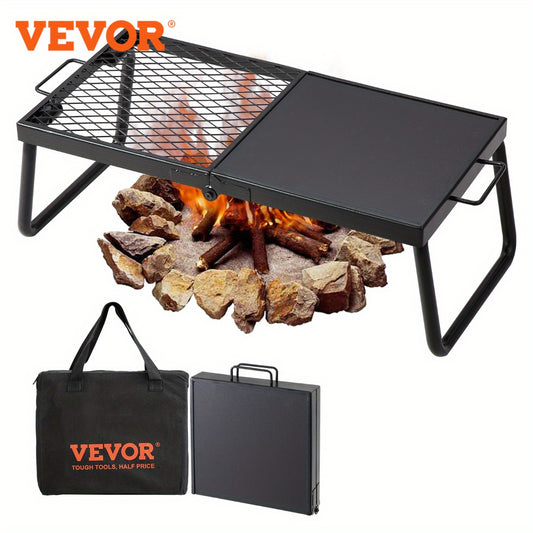 VEVOR Folding Campfire Grill Heavy Duty Steel Mesh Grate - The Great Earth Store