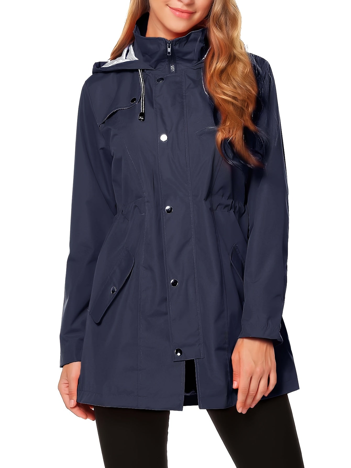 Raincoat Women Waterproof Long Hooded Trench Coats S-XXL - The Great Earth Store