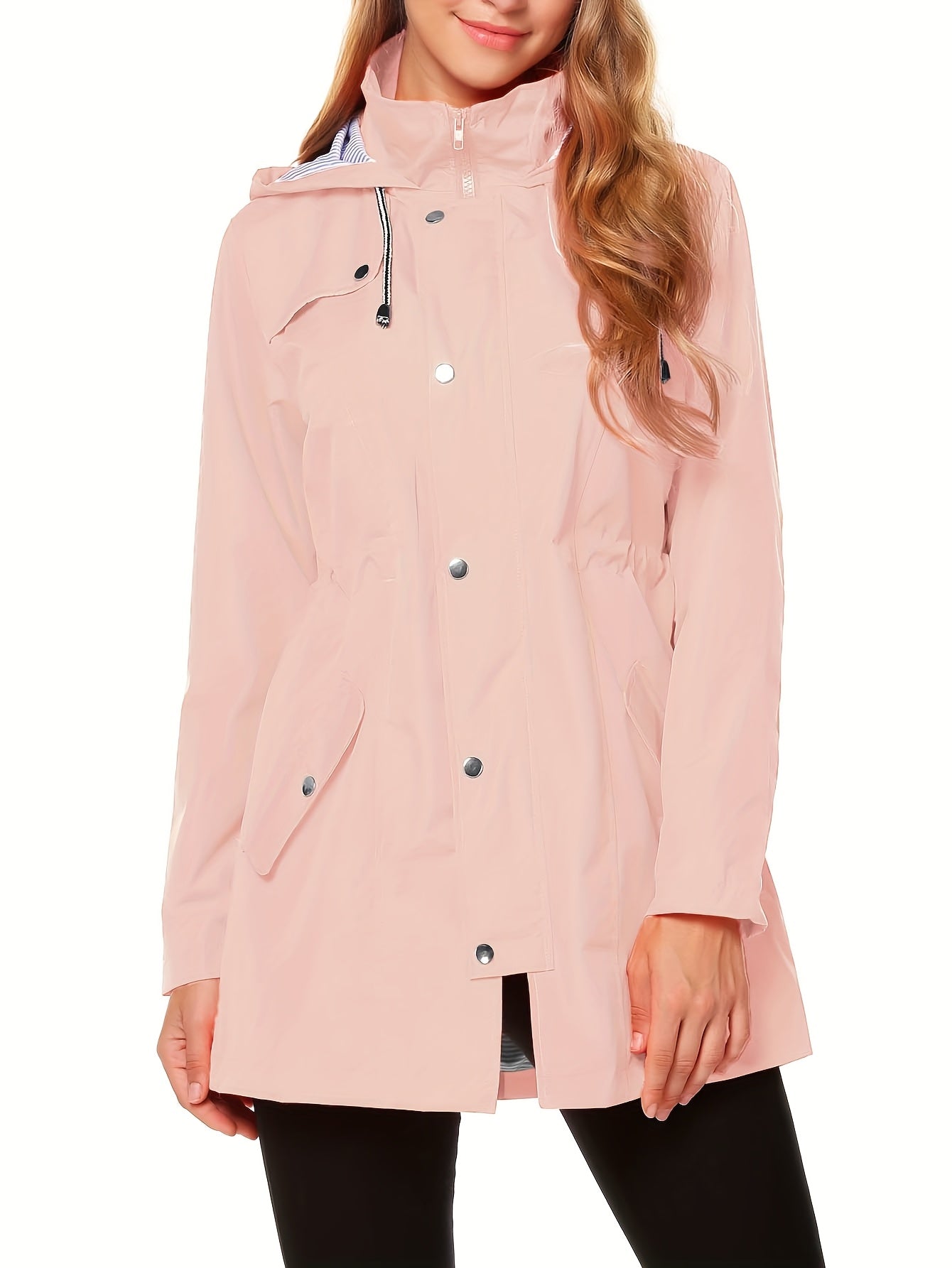 Raincoat Women Waterproof Long Hooded Trench Coats S-XXL - The Great Earth Store