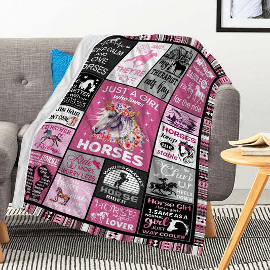 1pc Horse Blanket For Girls Women Horse Lovers Gifts Decor - The Great Earth Store