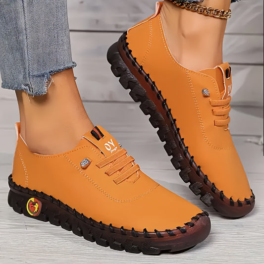 Women'S Flat Ankle Boots Lace Up High Top Sneakers - The Great Earth Store
