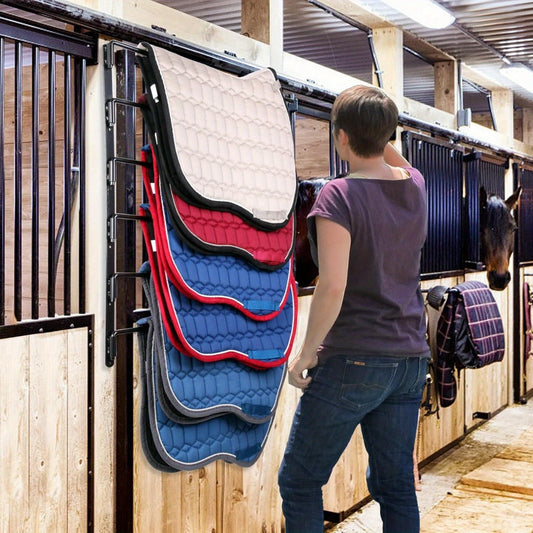 Saddle Pad Rack-Horse Blanket Holder Extra-Long Wall Mount