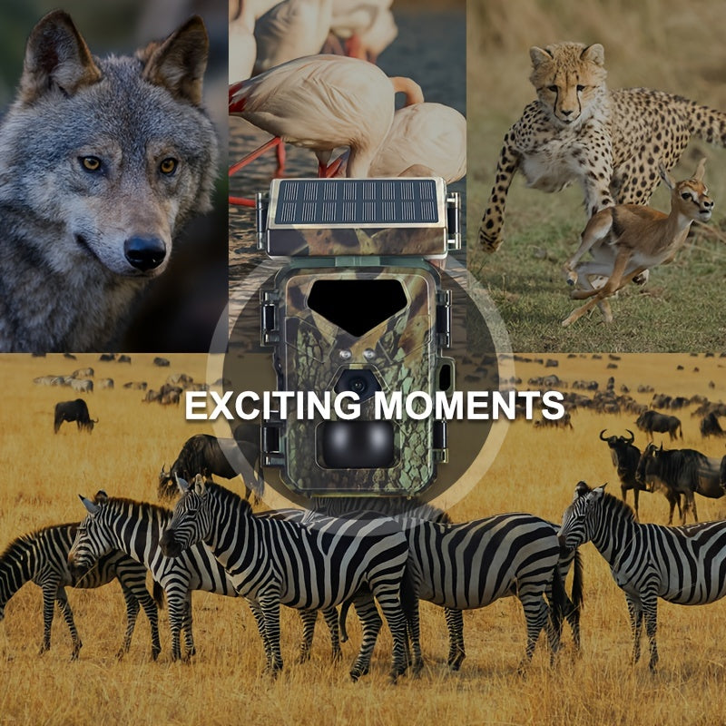 Trail Camera With Solar Panel, Live Video & Photo Game - The Great Earth Store