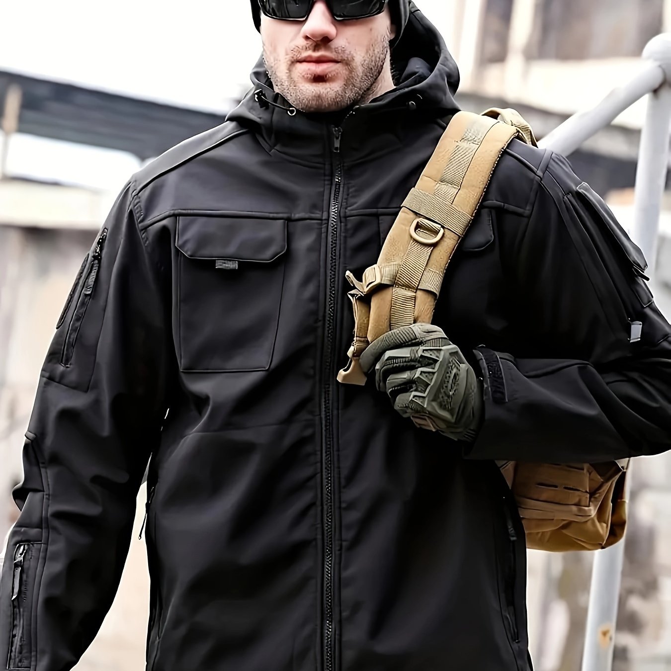 Men's Outdoor Zipper Soft Shell Jacket With Pockets - The Great Earth Store